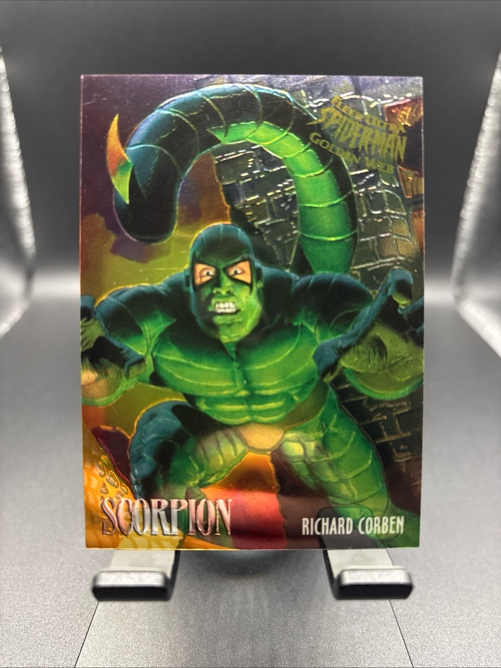 1995 Fleer Ultra Spider-Man Golden Web Scorpion #6 Of 9 Richard Corben